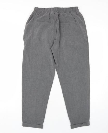 Womens UK Size S Pull&Bear Regular Fit  Grey Trousers