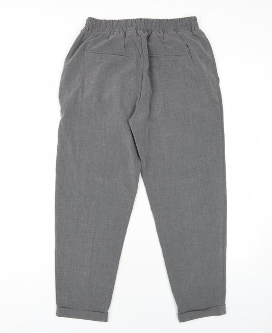 Womens UK Size S Pull&Bear Regular Fit  Grey Trousers