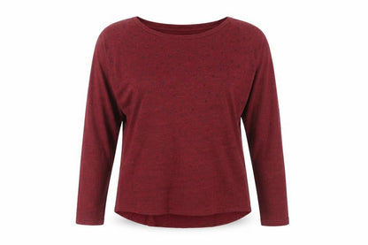 Sandwich Womens Red Polka Dot Polyester Basic T-Shirt Size L Round Neck