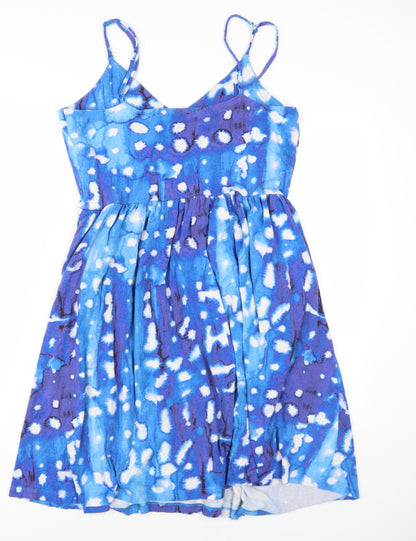 Cynthia Rowley Womens Blue Viscose A-Line Size XL V-Neck Pullover