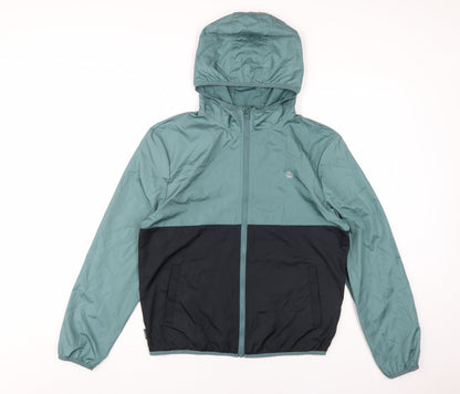 Element Boys Green Rain Coat Coat Size 14 Years Zip