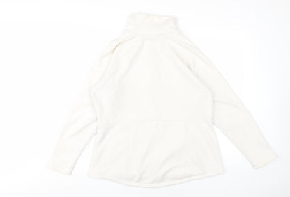Sketchers Womens White Cotton Full Zip Sweatshirt Size XL Zip