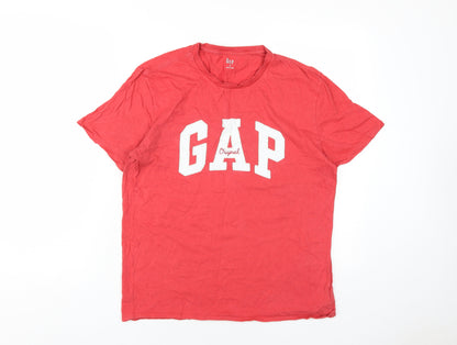 Womens UK Size M Gap Red Basic T-Shirt