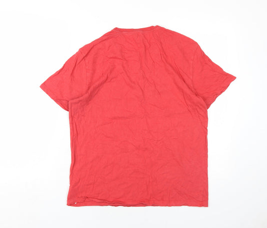 Womens UK Size M Gap Red Basic T-Shirt