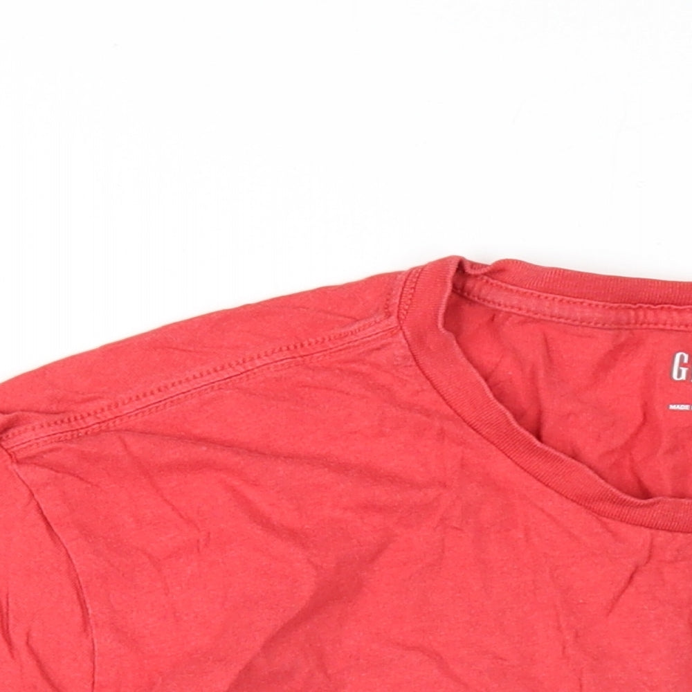 Womens UK Size M Gap Red Basic T-Shirt