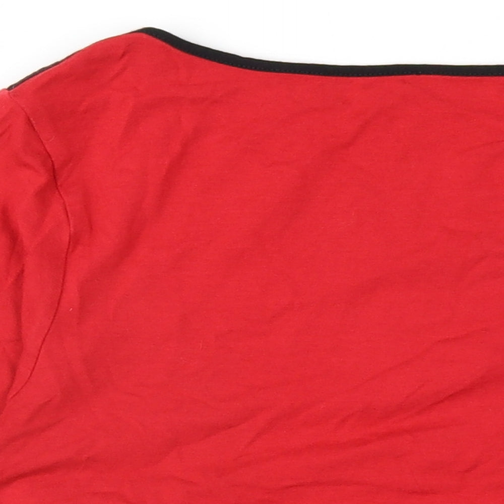 Womens UK Size 12 Bianca Red Basic T-Shirt