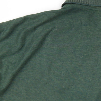 Olympus Mens Green Cotton Polo One Size Collared Button