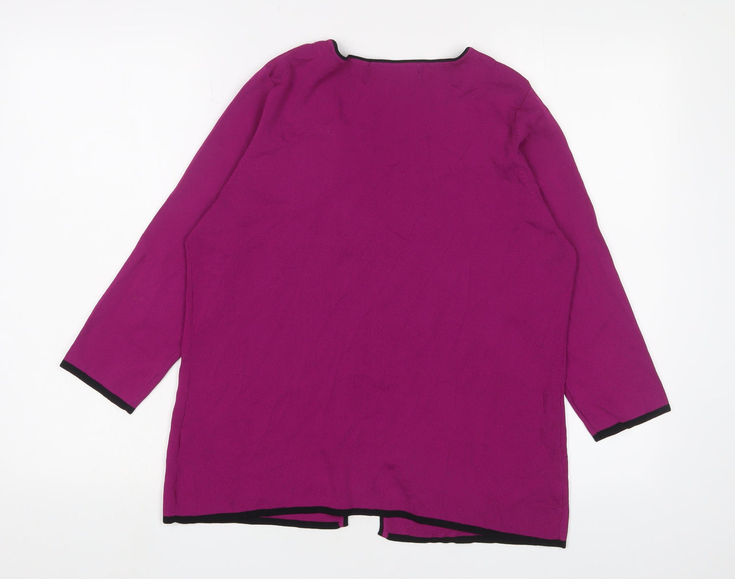 Womens UK Size M EWM Pure Classics Purple Cardigan Jumper