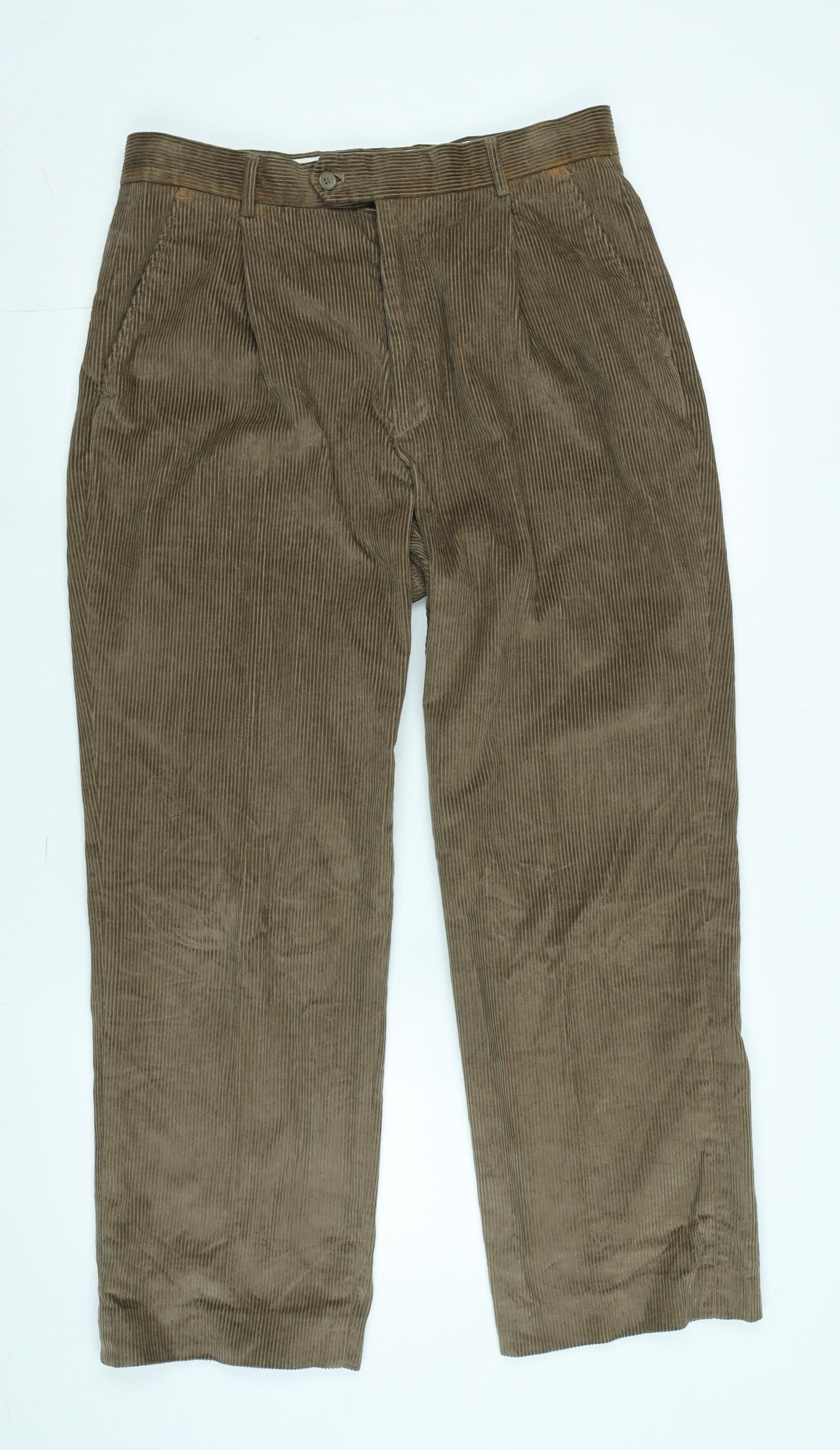 Jolliman Men's Brown Corduroy Trousers - Size 34 Regular