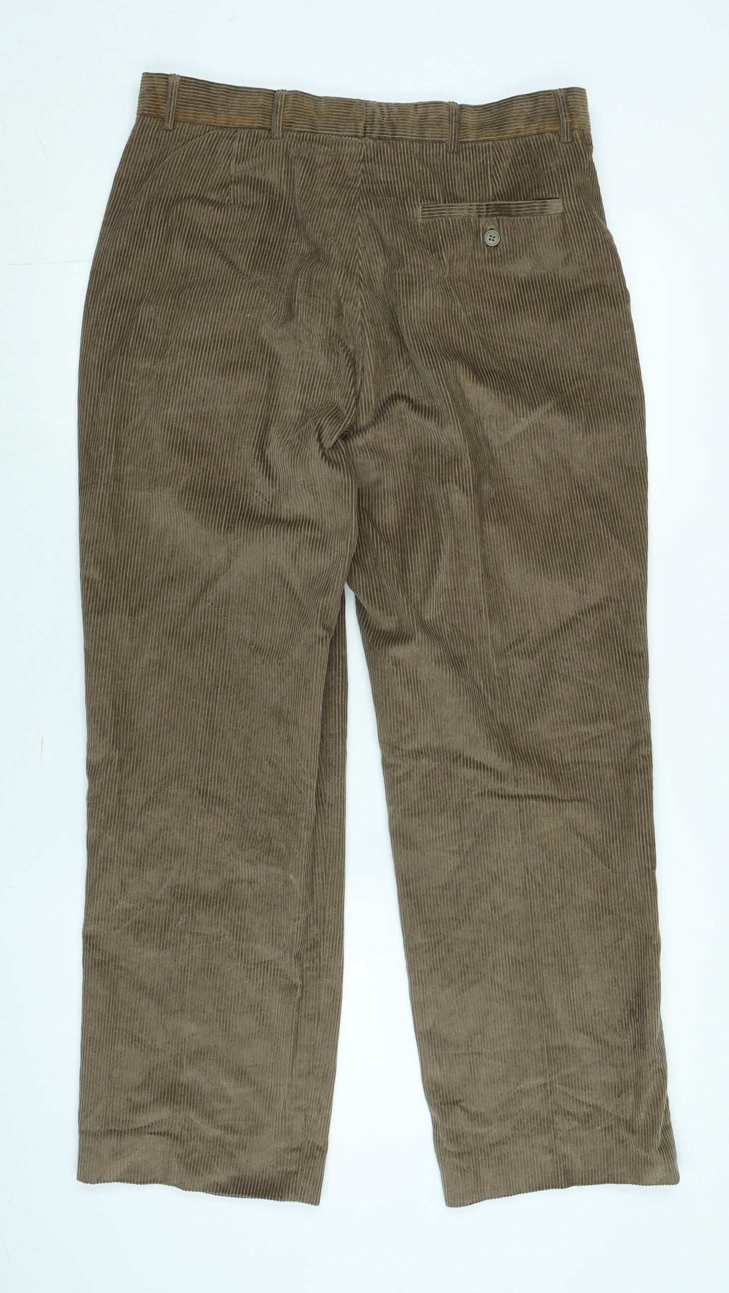 Jolliman Men's Brown Corduroy Trousers - Size 34 Regular