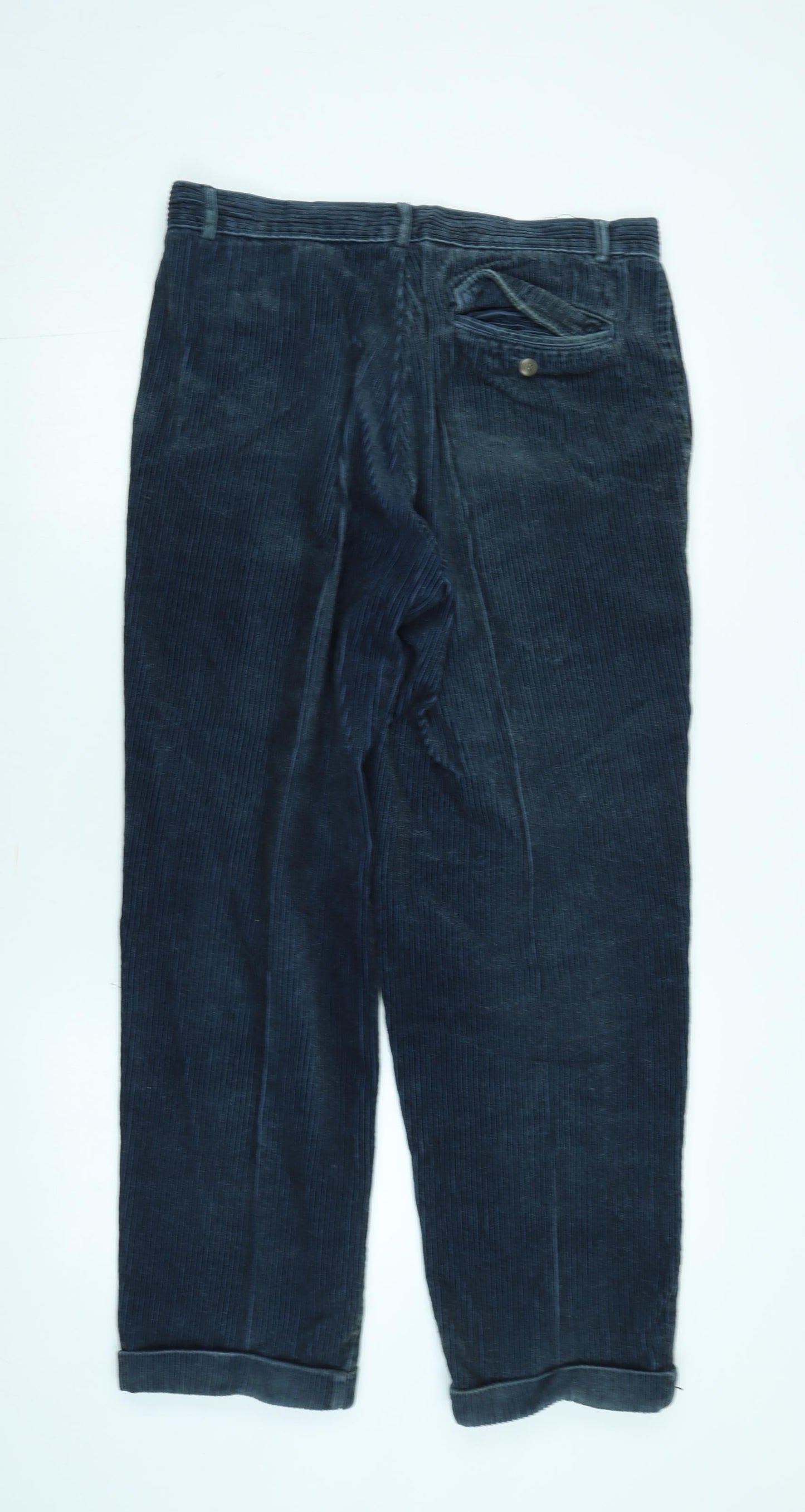 Ripley Men's Blue Corduroy Trousers Size 34L