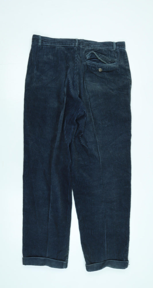 Ripley Men's Blue Corduroy Trousers Size 34L