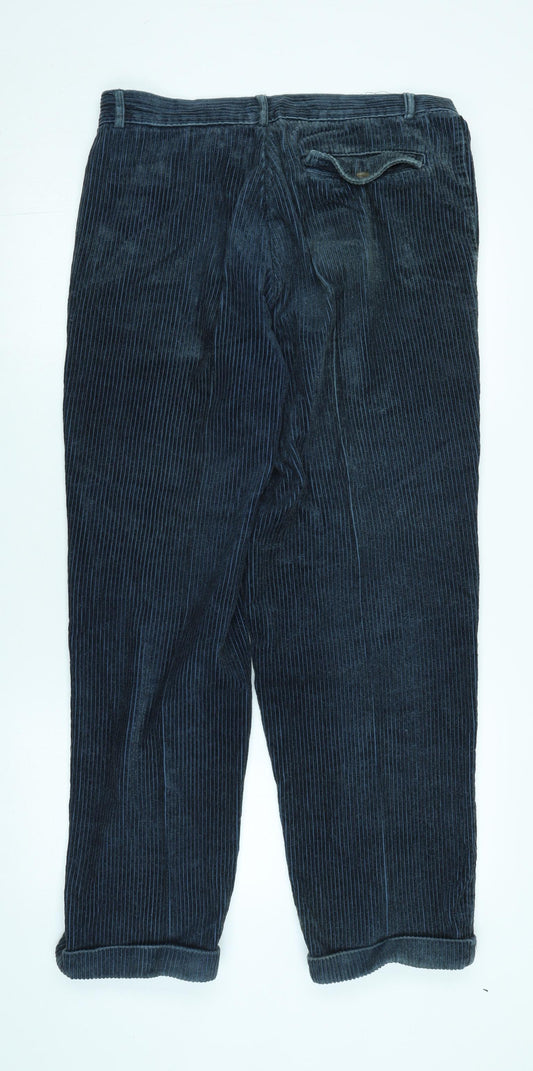 Ripley Men's Blue Corduroy Trousers Size 34L