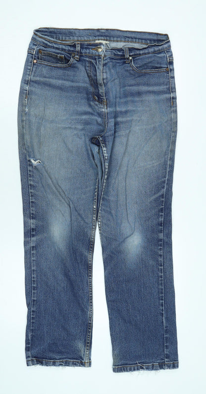Cotton Traders Men's Blue Straight Leg Jeans Size L