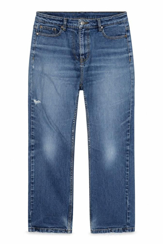 Mens UK Size L Cotton Traders Regular Fit Straight Blue Jeans