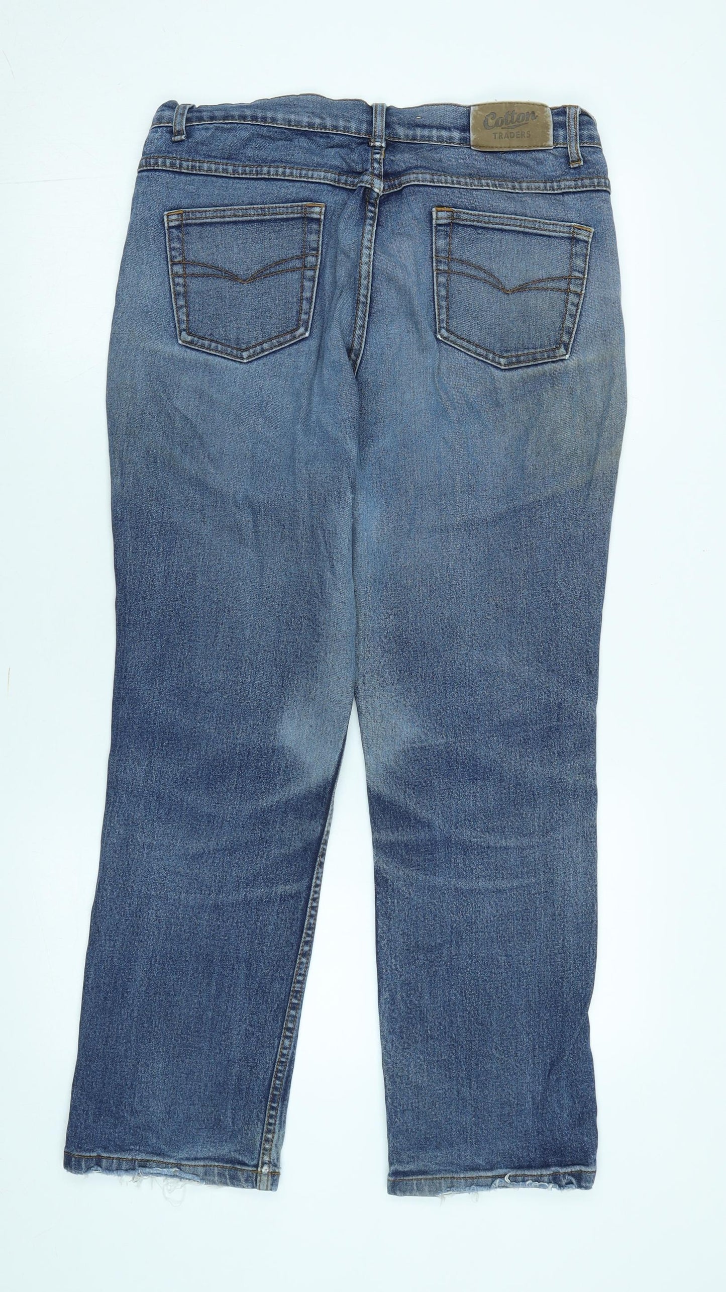 Cotton Traders Men's Blue Straight Leg Jeans Size L