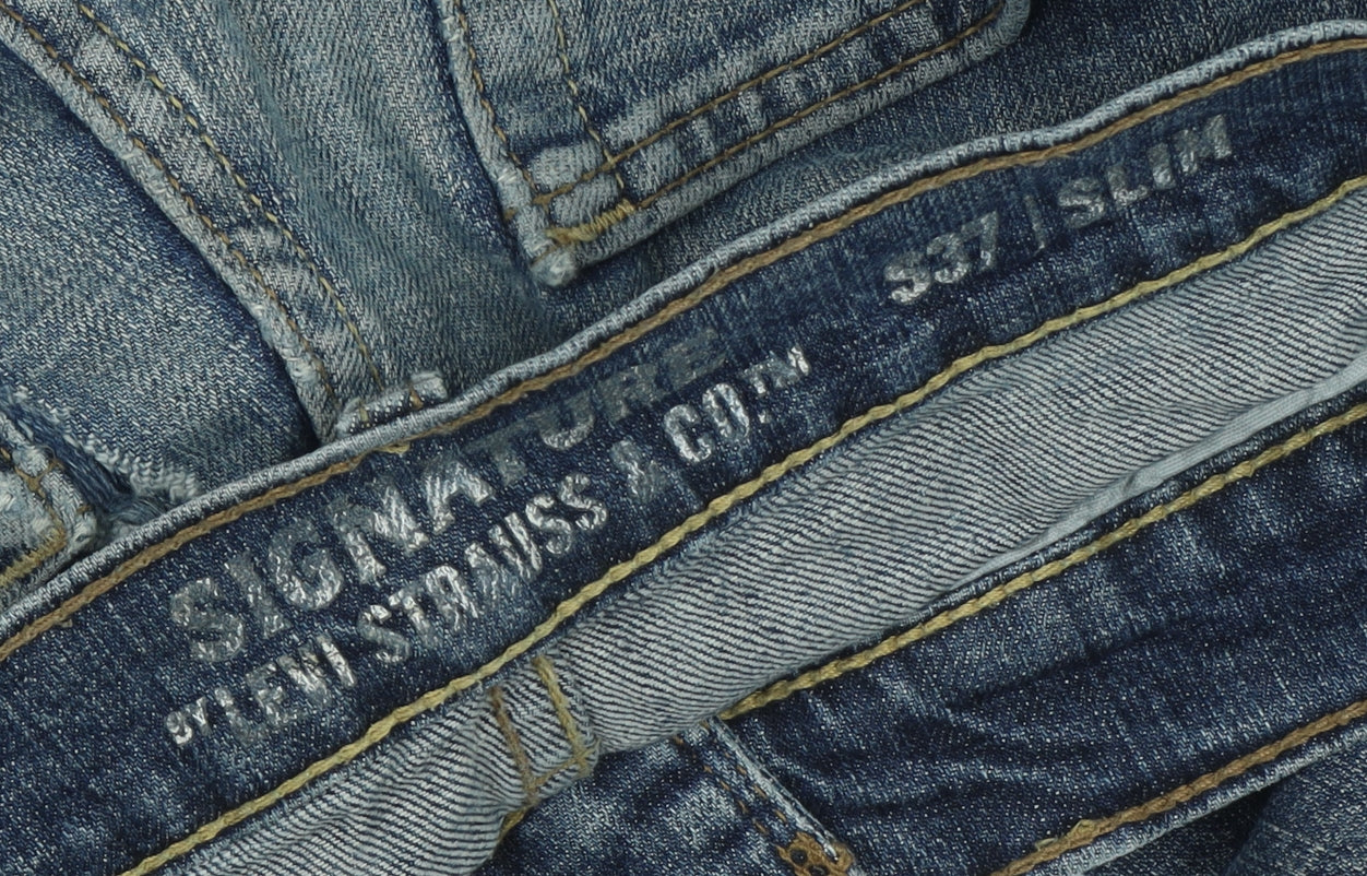 Levi Strauss Men's Blue Slim Denim Jeans S37