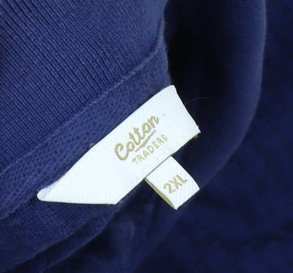 Mens UK Size 2XL Cotton Traders Blue  T-Shirt