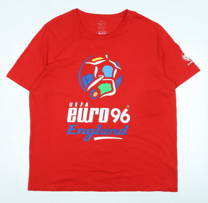 Marks and Spencer Men's Red Euro 96 Graphic T-Shirt 2XL