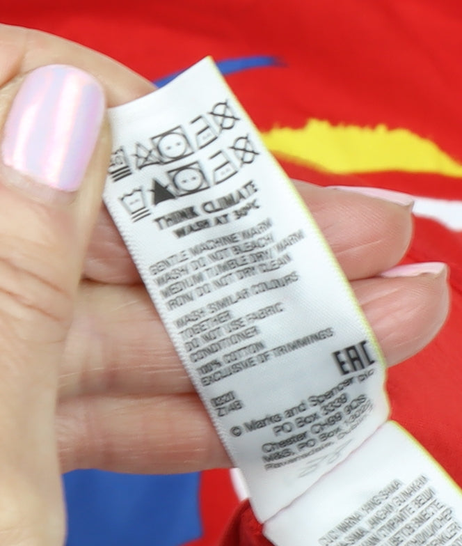 Marks and Spencer Men's Red Euro 96 Graphic T-Shirt 2XL