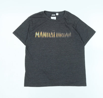 Star Wars Boys Grey Mandalorian T-Shirt 7-8 Years