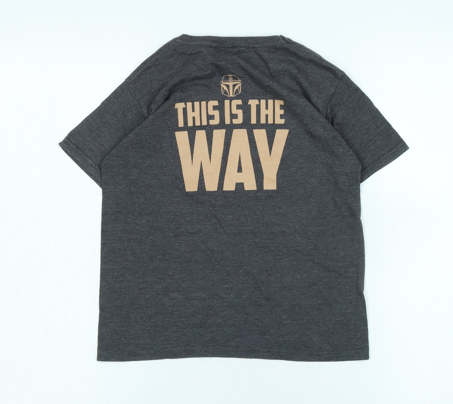 Star Wars Boys Grey Mandalorian T-Shirt 7-8 Years
