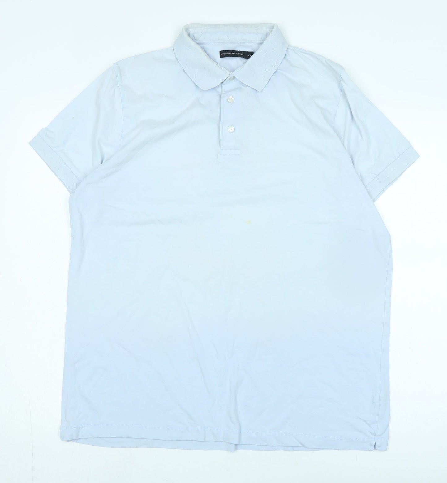 French Connection Men's Blue Polo 2XL Short Sleeve