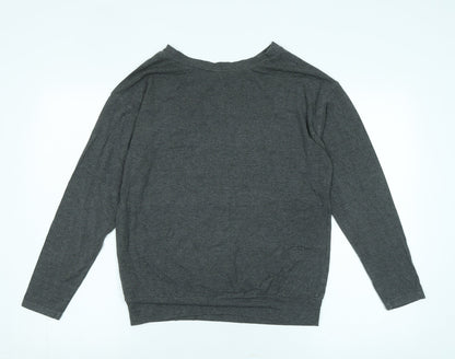 Womens UK Size XS Alfani Grey Basic T-Shirt