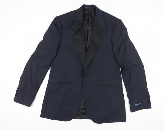 Mens UK Size 38 Jaeger Regular Blue Suit Tuxedo