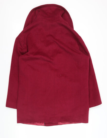 Womens UK Size 14 Jasper Conran Red Overcoat