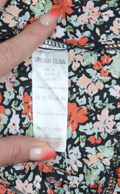 Womens UK Size 12 Urban Bliss Multicoloured Basic Blouse