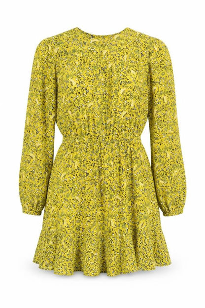 Marks and Spencer Women Yellow Floral Fit & Flare Dress