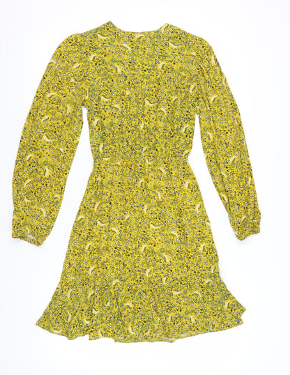 Marks and Spencer Women Yellow Floral Fit & Flare Dress