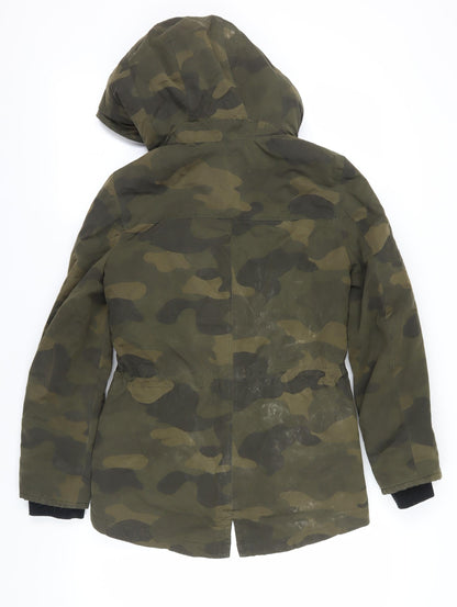 Womens UK Size 6 H&M Green Parka Coat