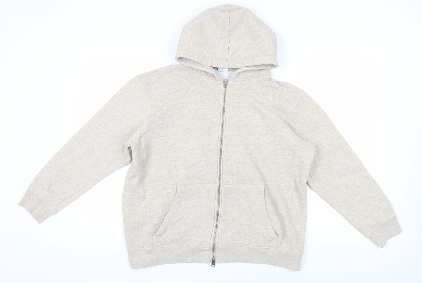 Zara Women's Beige Full Zip Hoodie Size 16