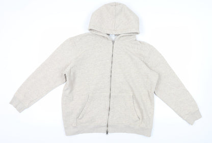 Zara Women's Beige Full Zip Hoodie Size 16
