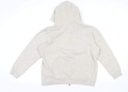 Zara Women's Beige Full Zip Hoodie Size 16