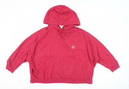River Island Women’s Pink Pullover Hoodie, Size L