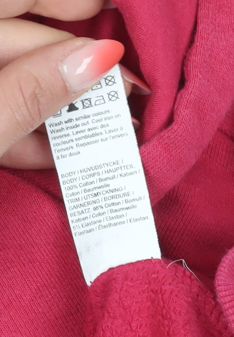 River Island Women’s Pink Pullover Hoodie, Size L