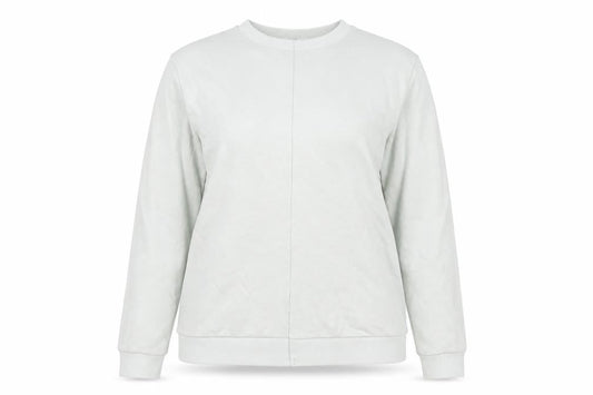 Front view of ASOS Women's Ivory Pullover Sweatshirt, M, Casual
