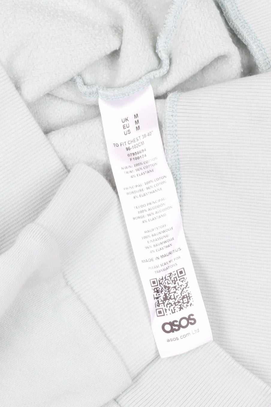 Womens UK Size M ASOS Ivory Pullover Sweatshirt