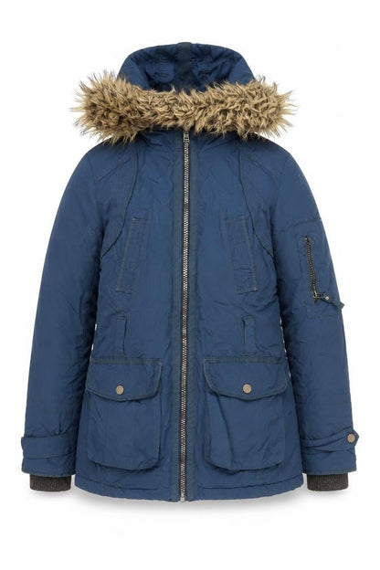 Womens UK Size 10 NEXT Blue Parka Coat