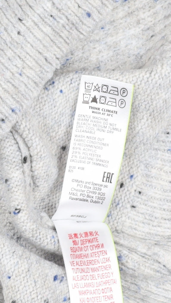 Womens UK Size M Marks and Spencer Grey Jumper Jumper