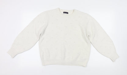Womens UK Size L Marks and Spencer Ivory Jumper Jumper