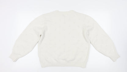Womens UK Size L Marks and Spencer Ivory Jumper Jumper