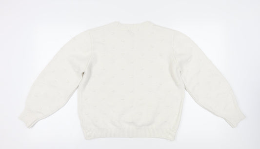 Womens UK Size L Marks and Spencer Ivory Jumper Jumper
