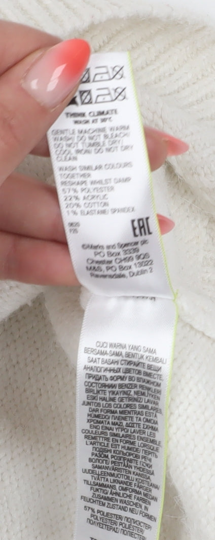 Womens UK Size L Marks and Spencer Ivory Jumper Jumper