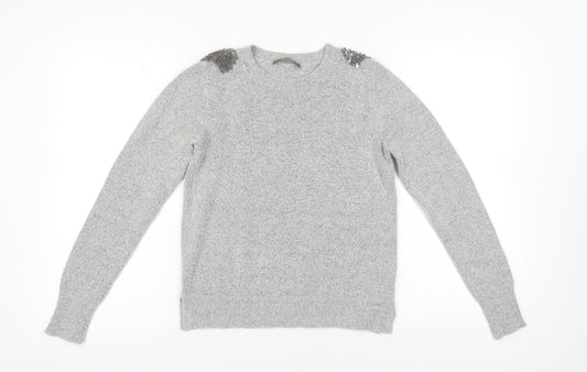 Womens UK Size S Oasis Grey Pullover Jumper