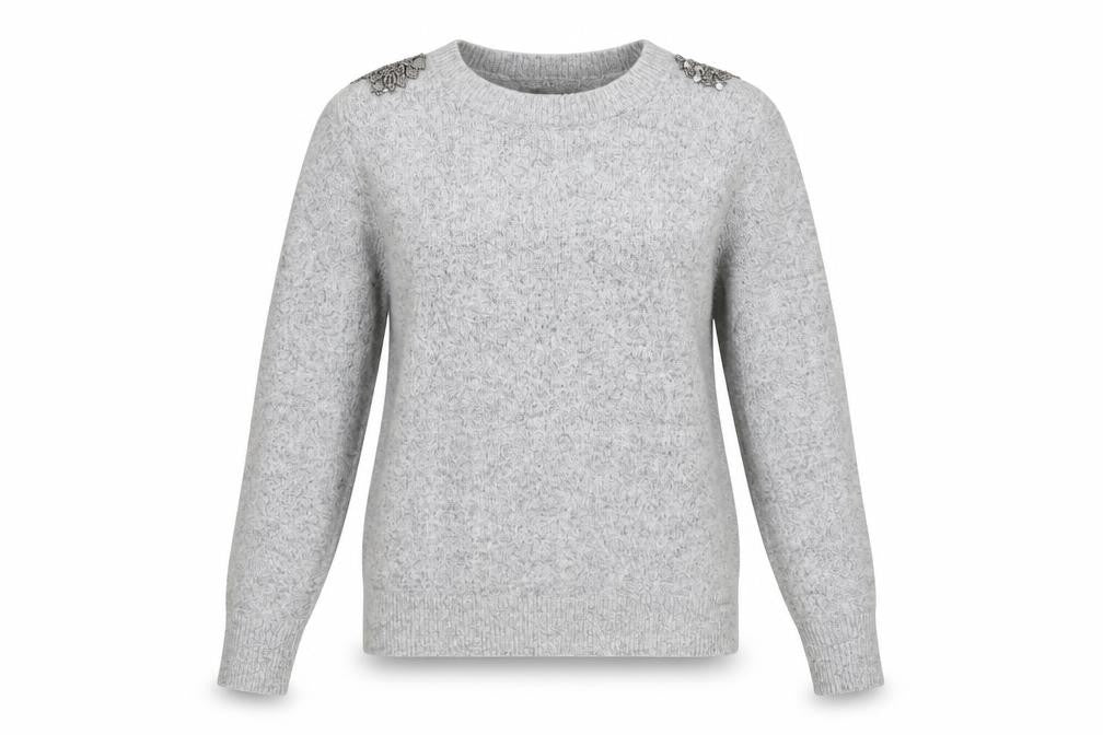 Womens UK Size S Oasis Grey Pullover Jumper