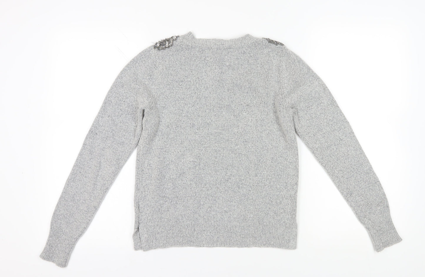 Womens UK Size S Oasis Grey Pullover Jumper